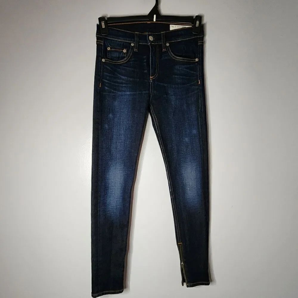 RAG & BONE Kensington Skinny Jeans Women’s Size 27 Style #W1502K520 Dark Wash